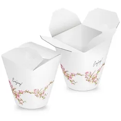 500 Foodbox "Sakura" 16oZ. Nudelbox - Asia-Box aus Pappe