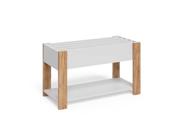 VitaliSpa Kinderregal Malia, Weiß/Artisan, 80 x 46 cm zur Aufbewahrung von Büchern, Spielzeug und Ordnern