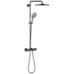 Duschsystem Rainshower SmartActive 310 26836, mit Thermostatbatterie, Wandmontage, 450mm Duscharm, Kopfbrause Rainshower Mono 310, Handbrause Rainshower SmartActive 130, hard graphite
