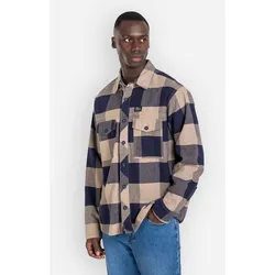 REELL Freeman Hemd check navy / sand Gr. L