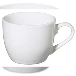 aro Kaffeetasse, Porzellan, 200 ml, weiß, 6 Stück