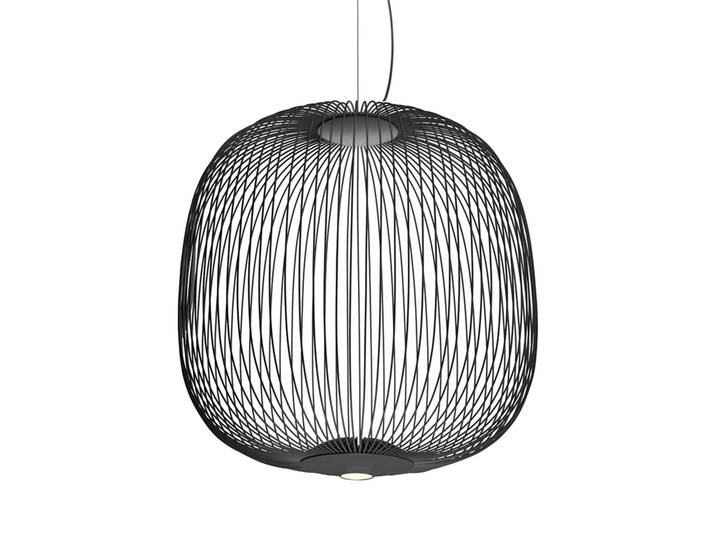 FOSCARINI lampe à suspension SPOKES 2 LED (Dimmer / Graphite - Acier et aluminium vernis)