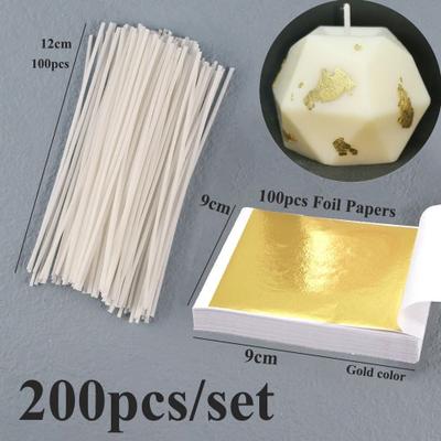 Uplifted Finds Smokeless Pre Waxed Candle Wicks   Professional Cotton Core DIY Handmade Candle Tooling System 12 Cm X Foil Papers G