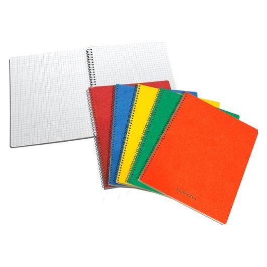 Aurora Notizbuch Spiralbindung 210 x 148 mm Kariert Pappe Farbig sortiert (A5, Kariert) (2260KQ5)
