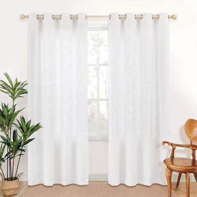 Awesome Home Linen Texture Light Filtering Grommet Panel Pair