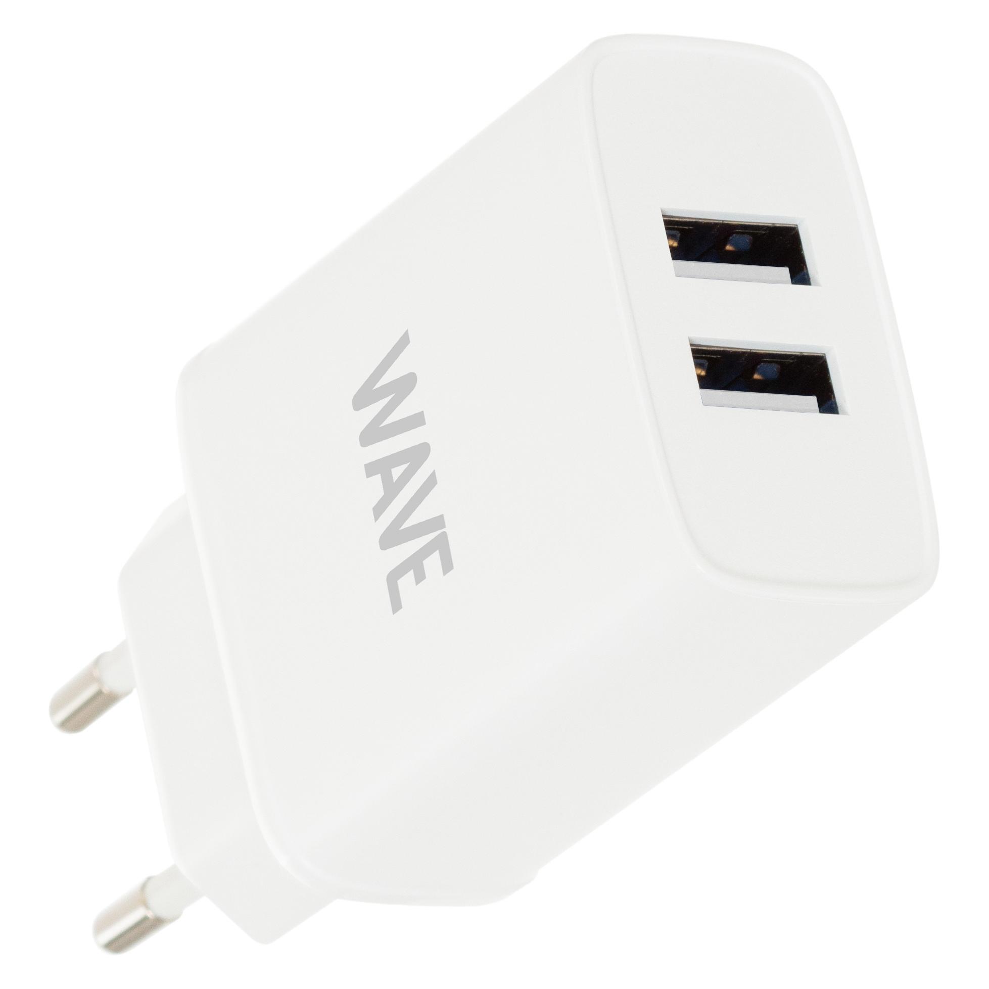 Wave verkkolaturisovitin 2 x USB,, valkoinen (17 W, 2 Ports) (WAVE-VL3)