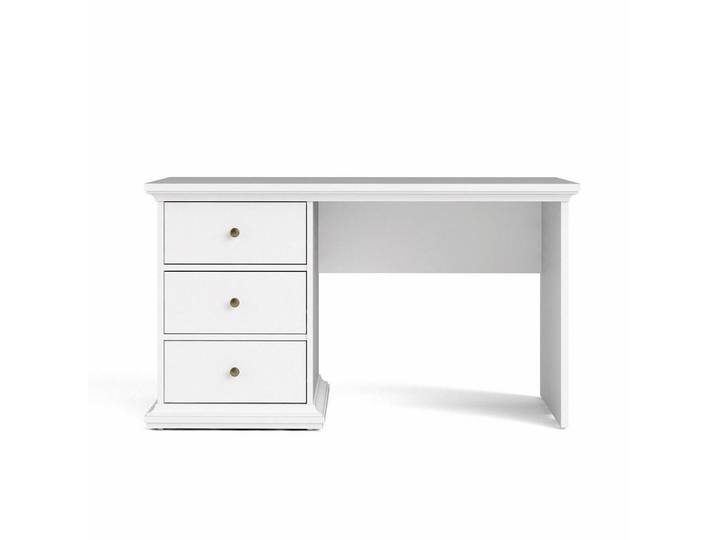 ebuy24 Schreibtisch Weiß, 62x73x130 cm, Büromöbel, Schreibtische, Schreibtische