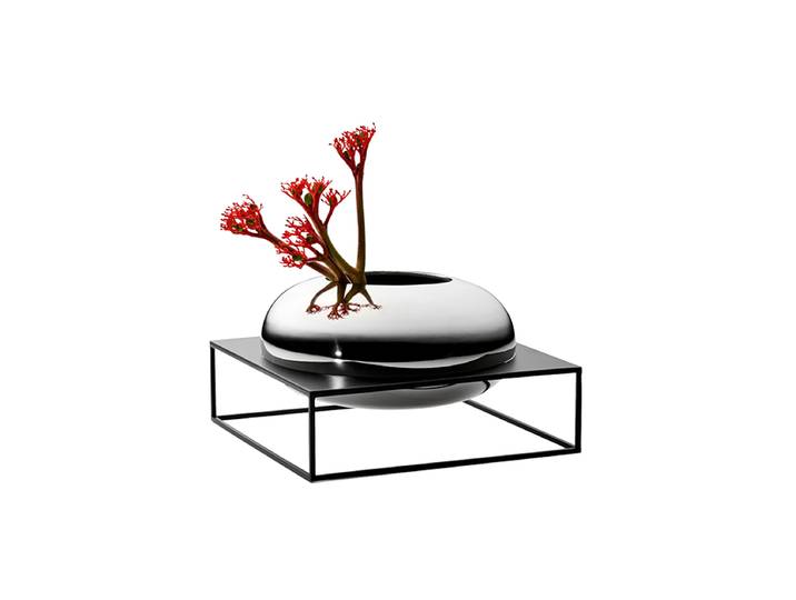Design Vase „Solero“ Silber, Schwarz Philippi