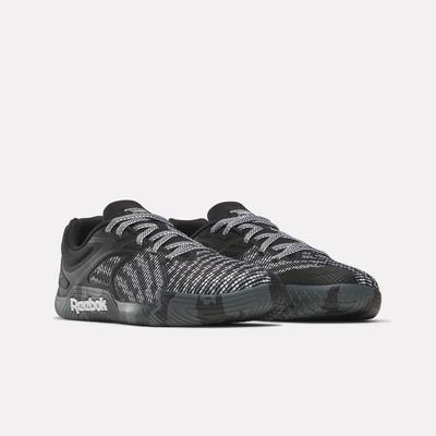 Trainingsschuh REEBOK "NANO ZERO", Herren, Gr. 42, schwarz, weiß, Synthetik, Textil, Schuhe, Zero Drop Sprengung für verbesserten Bodenkontakt