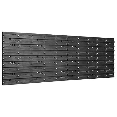 Botle Opslagsysteem Wandrek met Stapelboxen en Extra Sterke Wandplaten, Breedte: 115,2 cm, Diepte: 39 cm