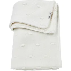 Meyco Baby Babydecke Knots Teddy 75x100 cm 2.0 TOG, weiss