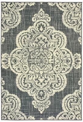 Style Haven Marianna Center Medallion Loop Pile Indoor Outdoor Rug
