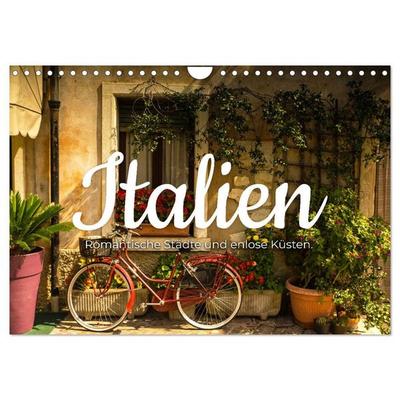 Italien - Romantische Städte und endlose Küsten. (Wandkalender 2027 DIN A4 quer), CALVENDO Monatskalender