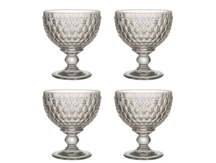 Villeroy & Boch Boston Grau Kristall Sektschale 4er Set 398ml