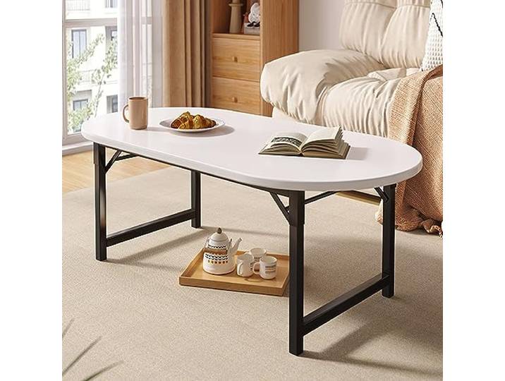 Couchtisch Kaffeetisch Klappbarer Niedriger Tisch Kaffeetisch Wohnzimmertisch Mit Klappbarer Multifunktionaler Mitteltisch Sofatisch Stabiler Metallgestell Für Wohnzimmer, Heimbüro ( Color : A , Size