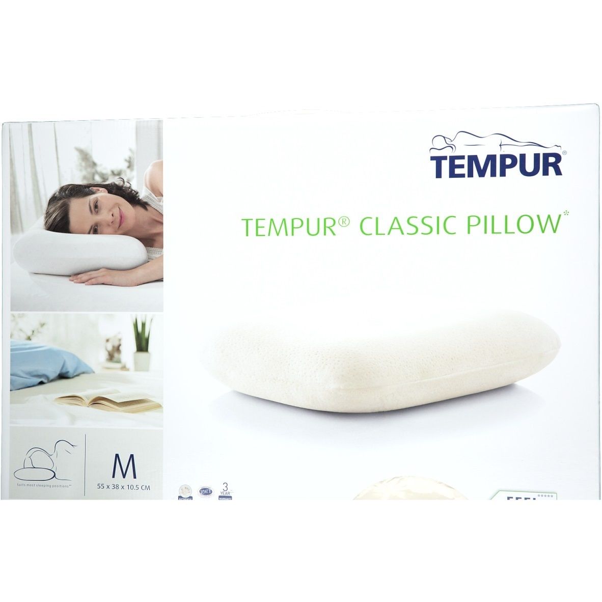 Tempur Hoofdkussen + Hoes Stand 55cm x 38cm 1 St Kissen
