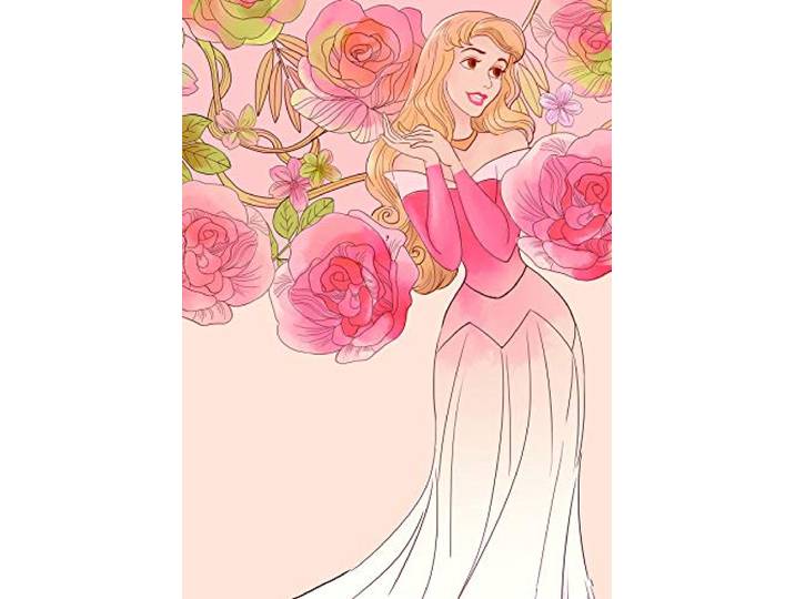 Disney Wandbild von Komar Sleeping Beauty Roses Kinderzimmer, Babyzimmer, Dekoration, Kunstdruck Größe 50x70cm (Breite x Höhe) ohne Rahmen WB052-50x70
