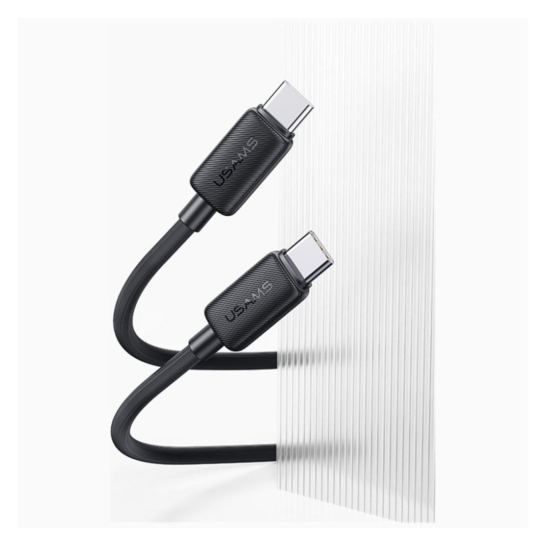 Usams Kabel KY Series US-SJ691 60W USB-C do USB-C 1m biały (1 m, 60 W) (SJ691USB02)