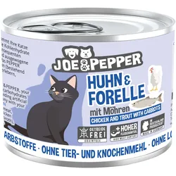 Joe & Pepper Cat Huhn & Forelle mit Möhren 400g