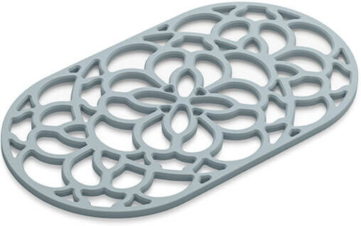Zeal Heritage Silicone Large Oval Trivet Duck Egg Blue