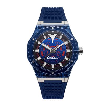 Quarzuhr CARLO COLUCCI "CC501-1", blau (blau, blau), Armbanduhren, Herren, blau, Quarzuhr, Armbanduhr, Herrenuhr, Silikonarmband, analog