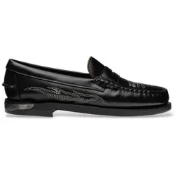 Sebago für Damen. 751222W Schwarze Dan El Paso Mokassins aus Leder (41), Wohnung, 1 bis 3 cm, Keine, Lässig