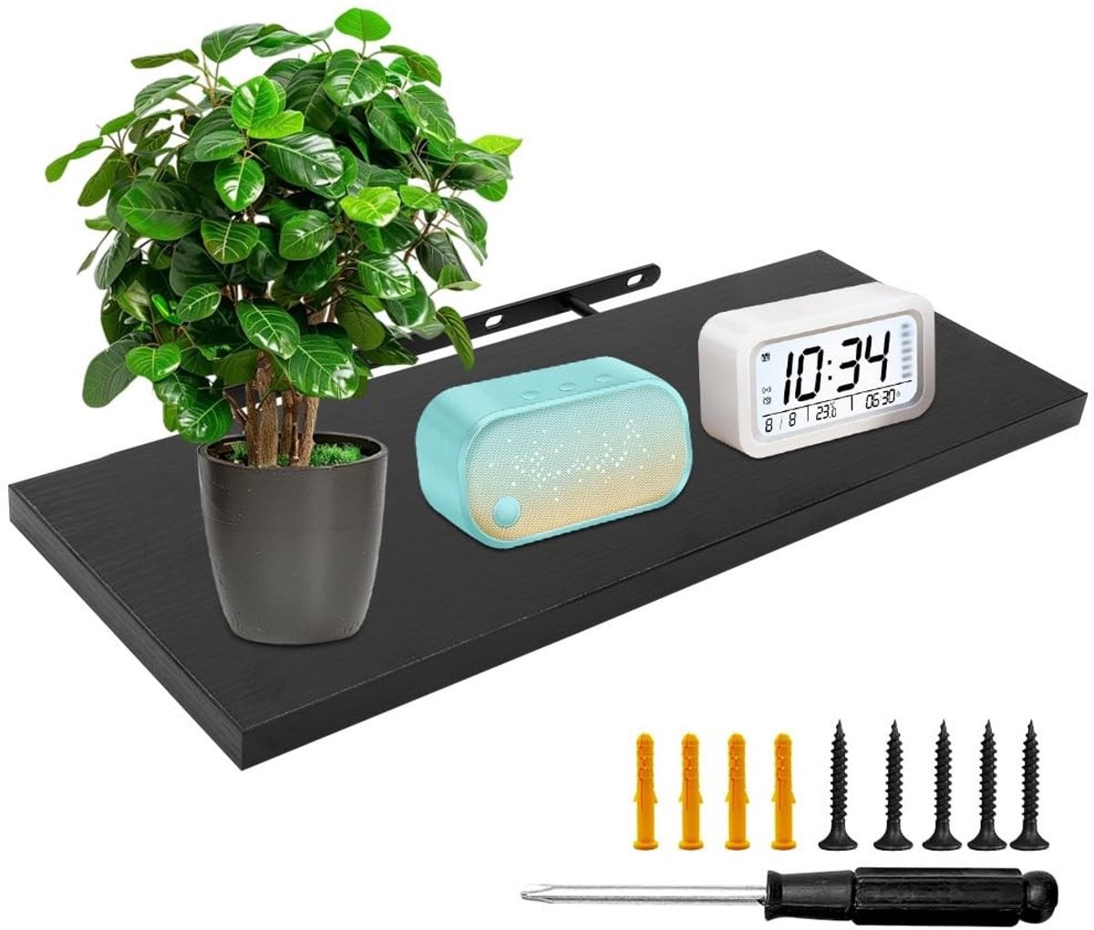 Solidchoice Wandplank, Set van 1, Houten Wandplank van 40 cm