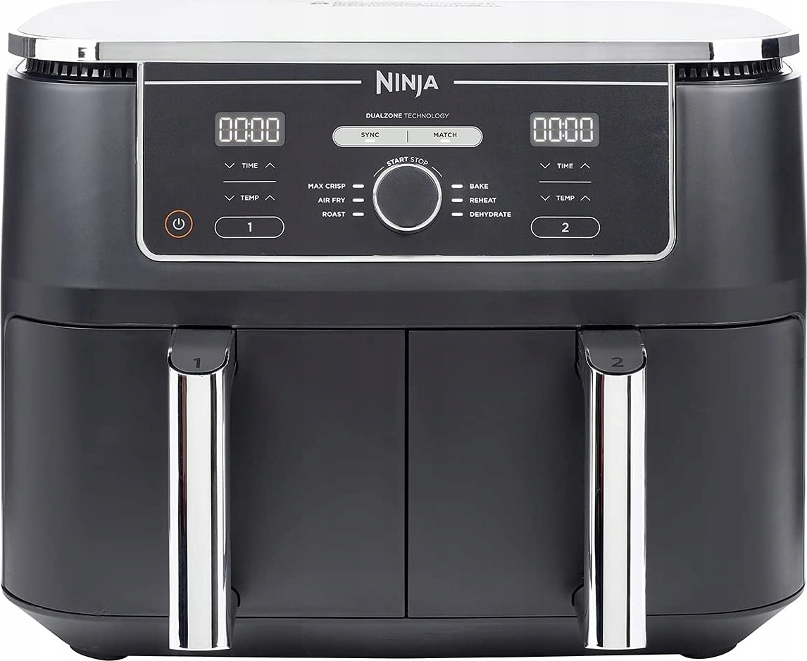 Ninja Af400eu Max Dual Zone Ölfreie Fritteuse 9.5 l, Sync-Technologie