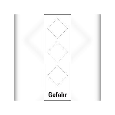 Gefahrstoffetiketten - GHS Kombinationsfolie: Gefahr - 100x300 mm Folie selbstklebend