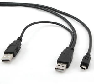 4PAPER Cabo Mini USB para 2 USB 0,90m