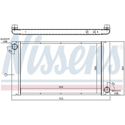 NISSENS Kühler, Motorkühlung 60765 für BMW