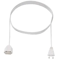 Bachmann EURO-Verlängerung 2m 2x0,75qmm 233.284 2,5A weiß IP20 Euro-Steck 0-70°C