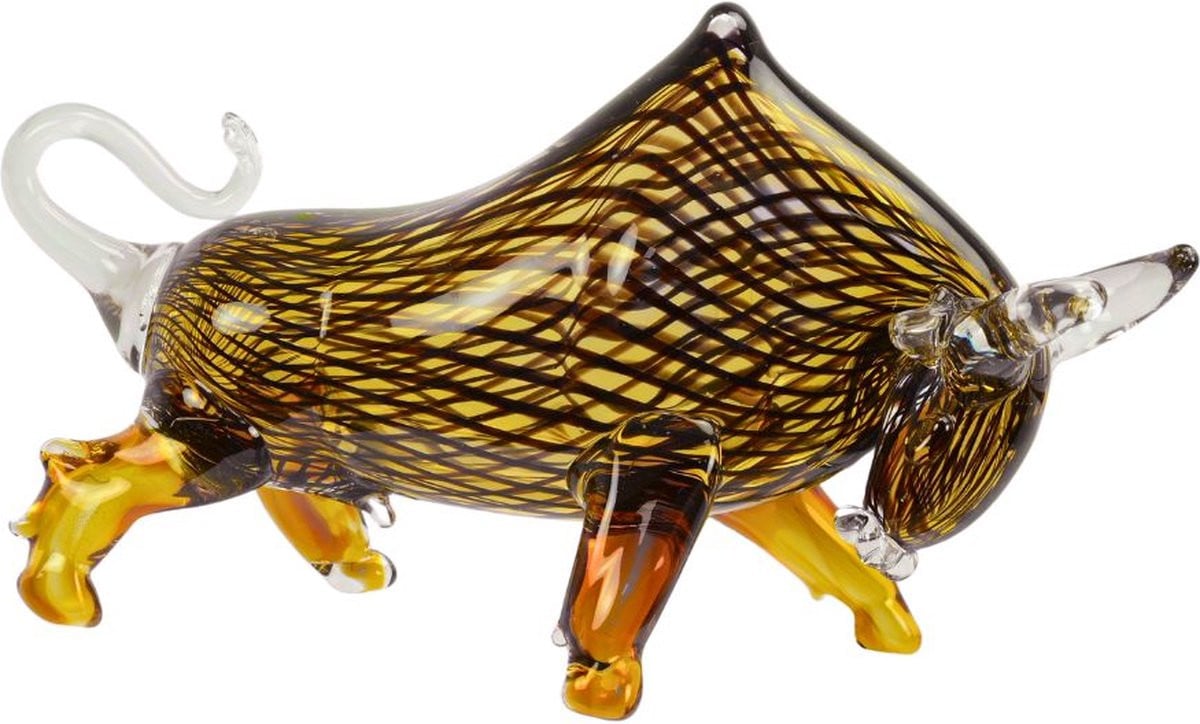 Stier Murano Glas Decoratie Sculptuur B/D/H: 40 x 14 x 23 cm