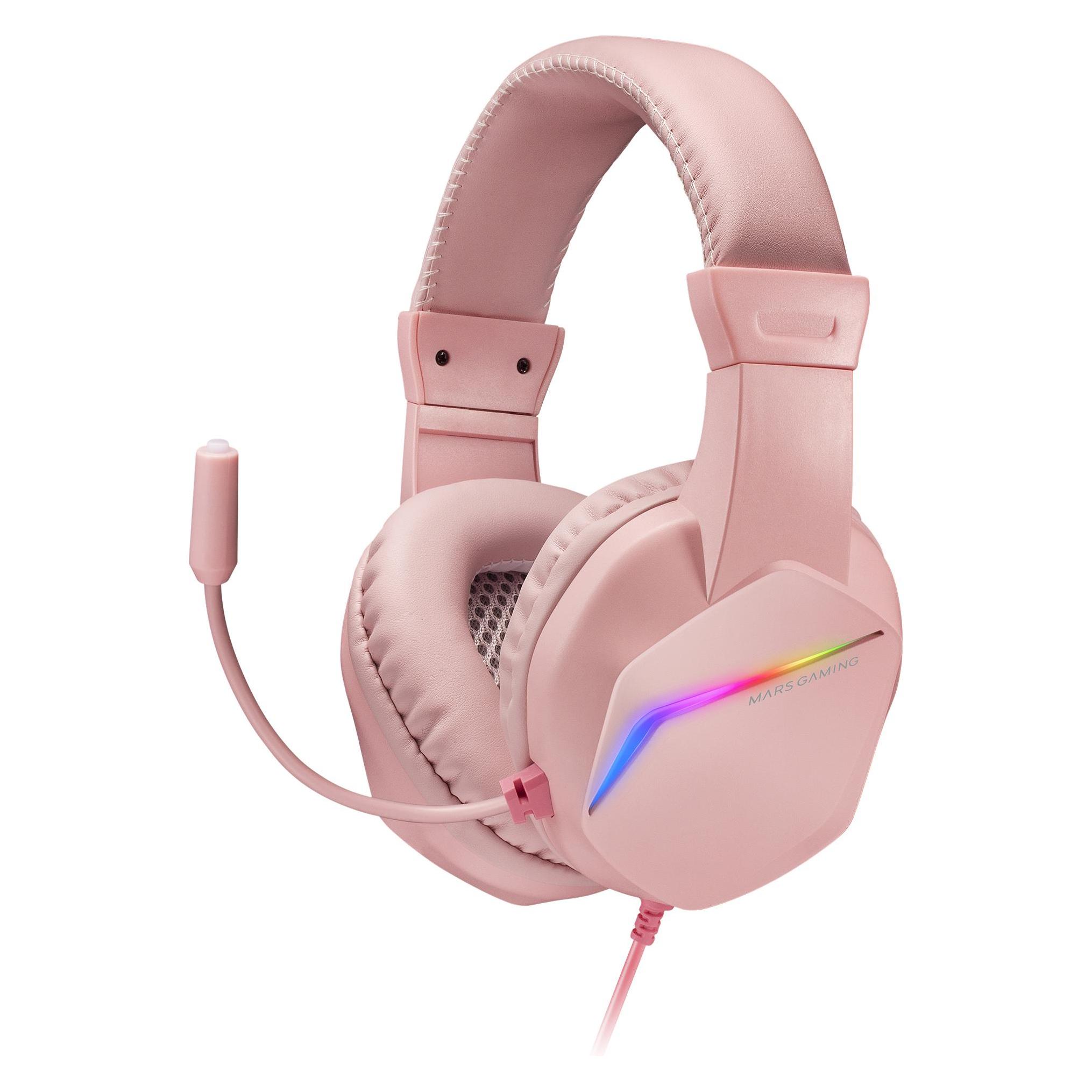 Mars Gaming Casque Micro Gamer MH122 RGB (Rose) (Kabelgebunden) (MH122P)