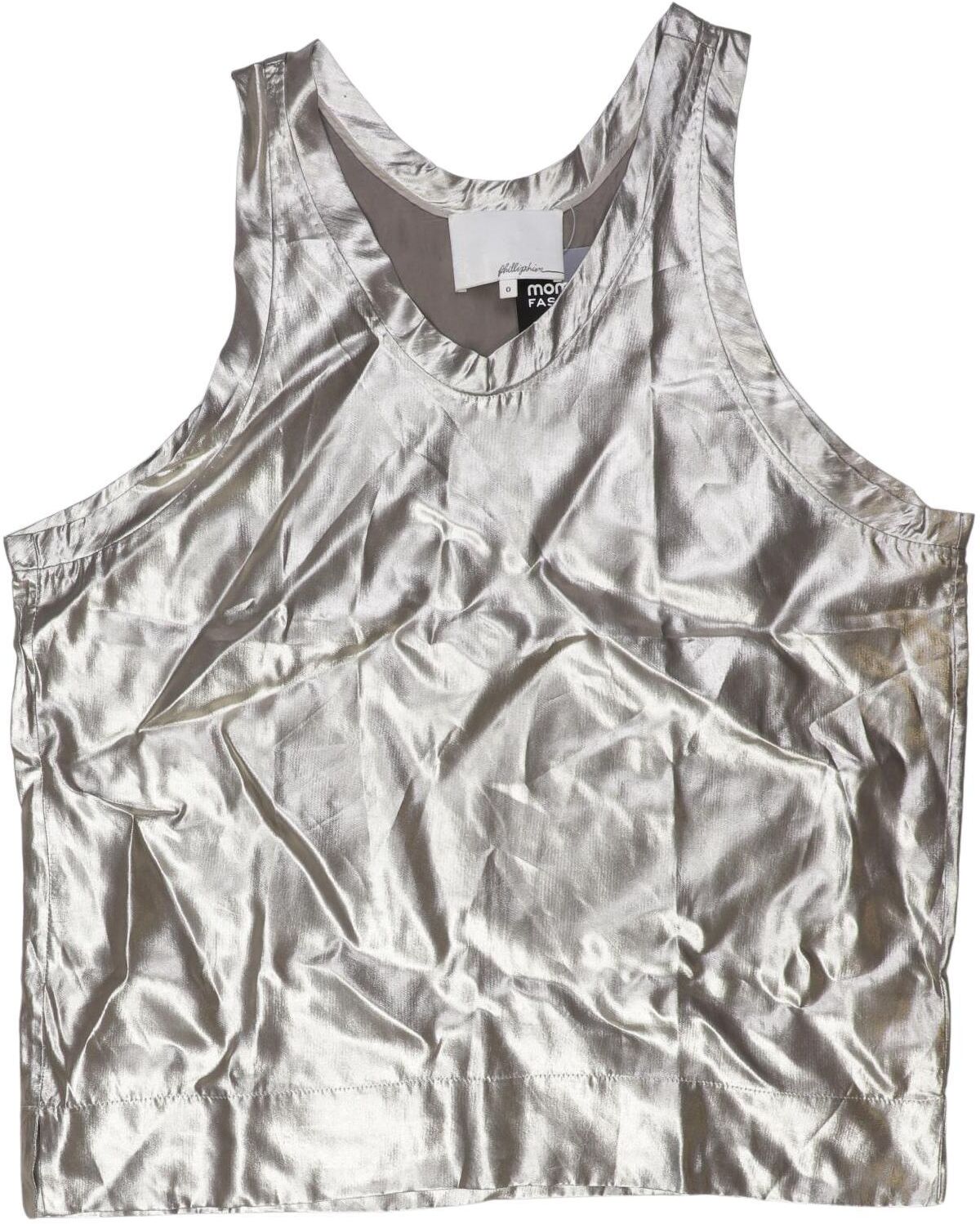 Phillip Lim Damen Top, Silber, Gr. L, Viskose - Second Hand