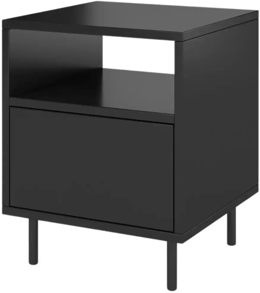 Höffner Nachttisch  Mirka ¦ schwarz ¦ Maße (cm): B: 40 H: 47