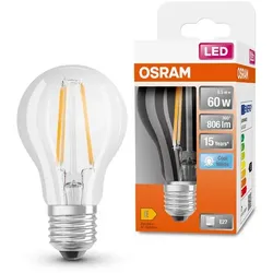 Osram LED-Birne E27/6,5 Watt/Energie E Glas