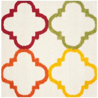 SAFAVIEH Kids Shag Orminda Geometric Nursery Playroom 2-inch Thick Rug