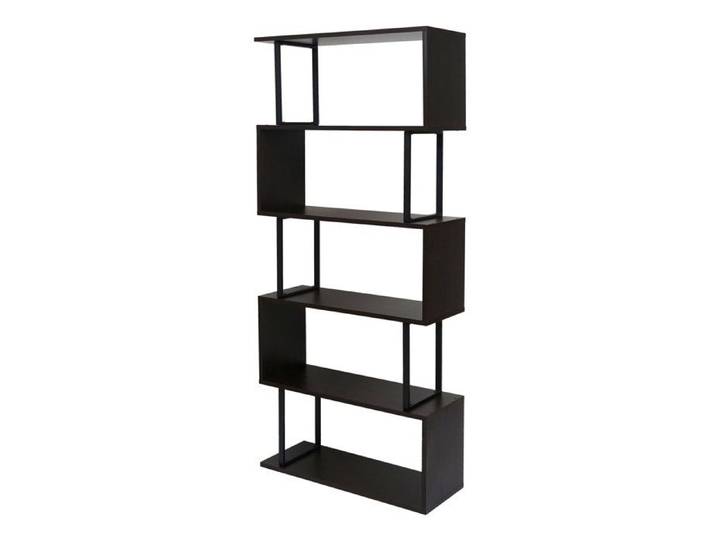 MCW Bibliothèque MCW-A27 183x80cm marron foncé métal noir
