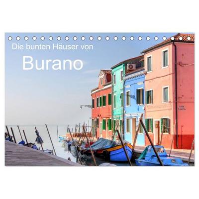 Die bunten Häuser von Burano (Tischkalender 2027 DIN A5 quer), CALVENDO Monatskalender