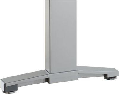 Schäfer Shop Genius C-Fuß verkürzt für Schreibtisch PLANOVA ERGOSTYLE, weißalu