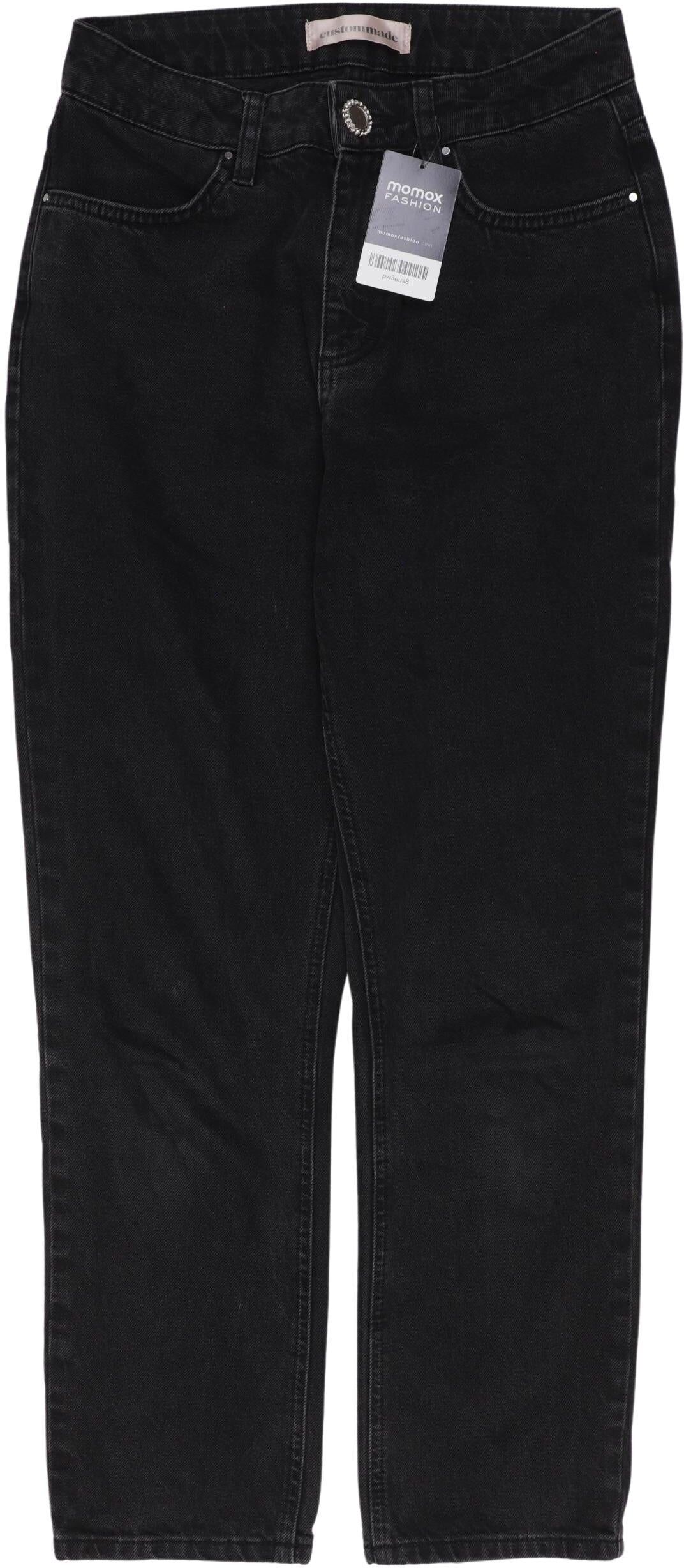 Custommade Damen Jeans, Schwarz, Gr. EU 36, Baumwolle - Second Hand