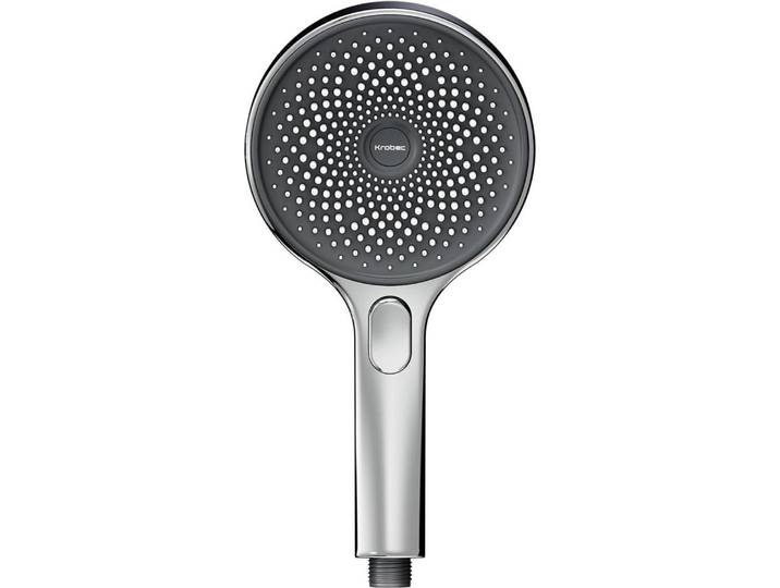 Krobec Handbrause Duschkopf 130 mm, 3 Strahlarten, Premium Spa Dusche