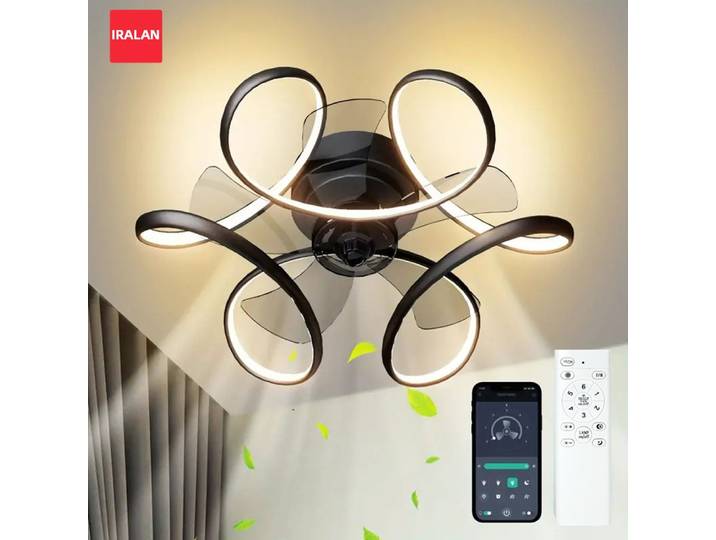 Ventilateur électrique rafraîchissant, petit ventilateur de plafond avec lampe, 6 vitesses réglables, éclairage LED, ventilateurs pour la maison, ventilateur de plafond de haute qualité