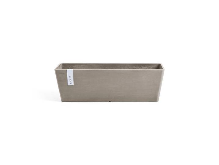 Ecopots Blumentopf mit Wasserreservoir Bruges 55,3/16,5/17,5 cm Taupe, Kunststoff, Beton Optik, Rechteckig, 17.5 cm, Dekoration, Blumen & Blumentöpfe, Übertöpfe