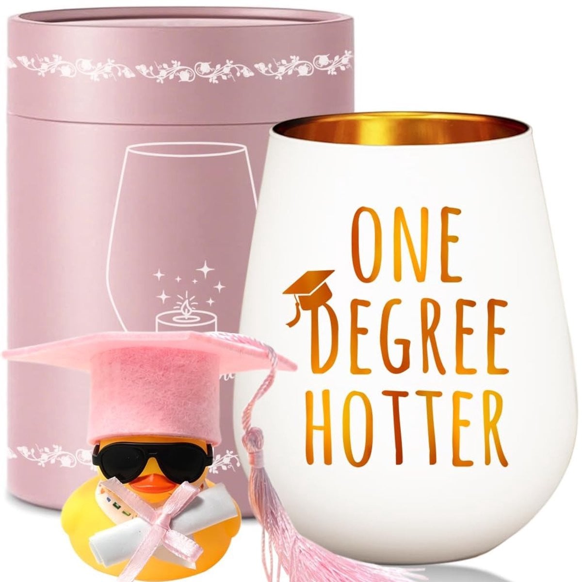 Dailygoods Windlicht Glas met Gravure en Geschenkdoos - Kaarsenhouder - B/D/H: 8,6 x 8,6 x 11,3 cm