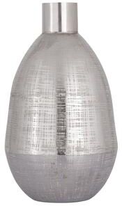 Atlas Lighting and Home Atlas Bourne Silver Textured Metal Vase