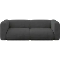 MODULARES Sofa 2-SITZER MIRA-S1 228x89x70 Dunkelgrau cm Velours