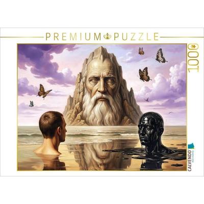 CALVENDO Puzzle Die Göttliche Komödie - Purgatorio 1. Gesang: Cato, der Wächter des Fegefeuers | 1000 Teile Lege-Größe 64x48cm Foto-Puzzle für