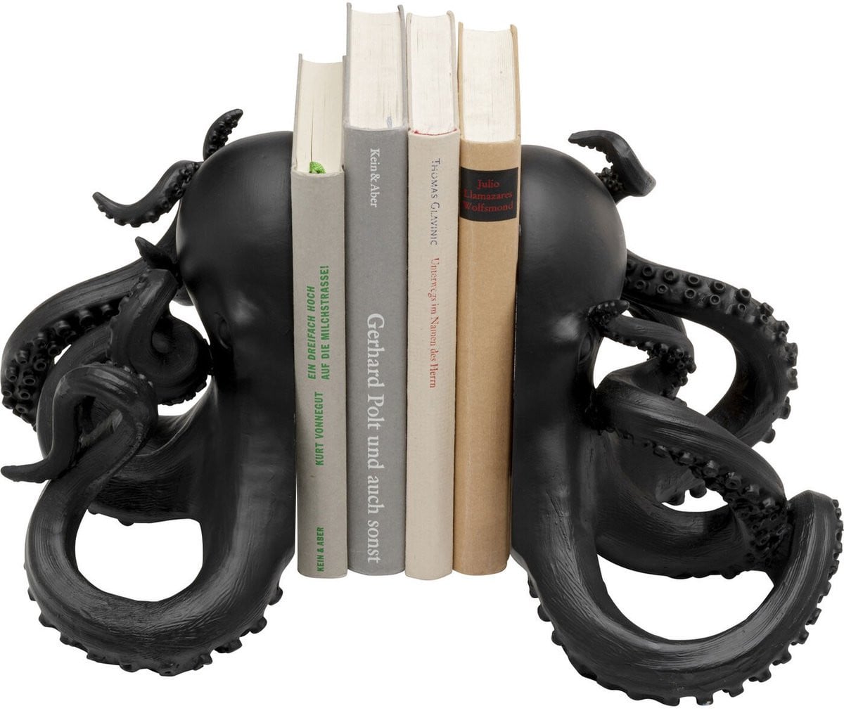Kare Design Boekensteun Octopus Zwart (Set van 2)